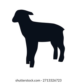 Lamb Silhouette Vektor - Einfache Farm Tier Umrissgrafik