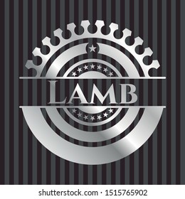 Lamb silvery shiny emblem. Vector Illustration. Mosaic.