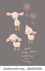 lamb themed baby print patterns