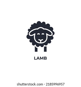 lamb vector icon. filled flat sign for mobile concept and web design. Symbol, logo illustration. Vector graphics