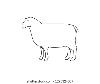 Lamb vector icon representing young sheep and livestock farming