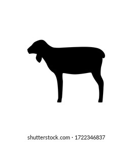 Lamb vector illustration. Farm animals collection. Silhouette.