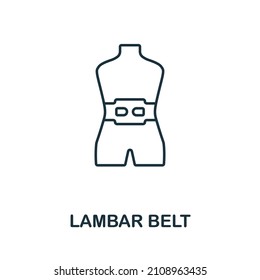 Lambar Belt icon. Line element from gym collection. Linear Lambar Belt icon sign for web design, infographics and more.