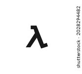 lambda black icon isolated white background, for web, app, and presentation 