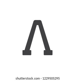 Lambda letter vector icon. filled flat sign for mobile concept and web design. Greek alphabet symbols simple solid icon. Symbol, logo illustration. Pixel perfect vector graphics