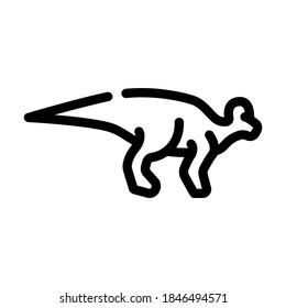 lambeosaurus dinosaur line icon vector. lambeosaurus dinosaur sign. isolated contour symbol black illustration