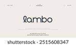 Lambo Minimal modern alphabet fonts. Typography minimalist urban digital fashion future creative logo font.