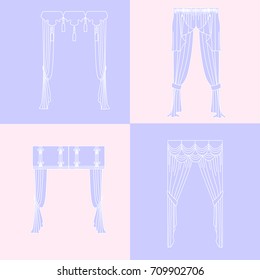 lambrequin. classic curtains.  
