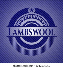 Lambswool emblem with denim texture