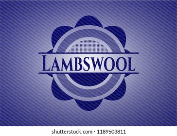 Lambswool emblem with jean high quality background