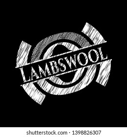 Lambswool on blackboard. Vector Illustration. Detailed.