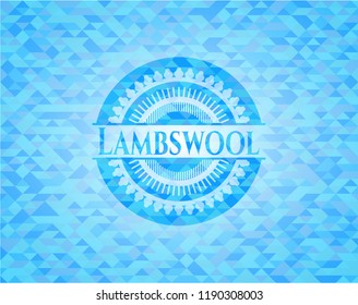 Lambswool realistic light blue mosaic emblem