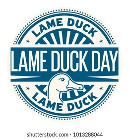 Lame Duck Day rubber stamp, vector Illustration
