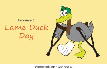 Lame Duck Day vector Illustration