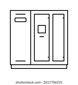 lamellar air compressor line icon vector. lamellar air compressor sign. isolated contour symbol black illustration
