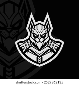 Personagem Lamellar mascot animal esport, branco preto