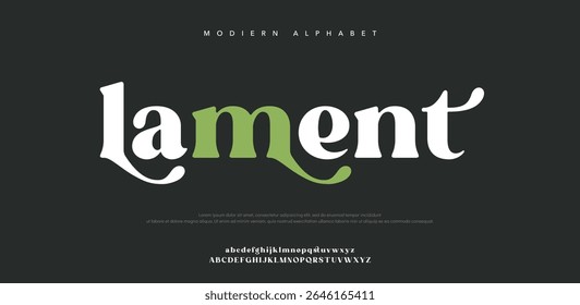 Lament modern creative stylish typography alphabet letter logo design