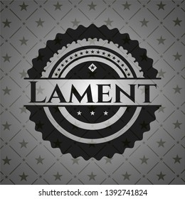 Lament realistic black emblem. Vector Illustration. Detailed.