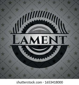 emblema negro realista de lamento. Ilustración vectorial. Detallado.