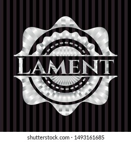 Lament silver badge or emblem. Vector Illustration. Mosaic.