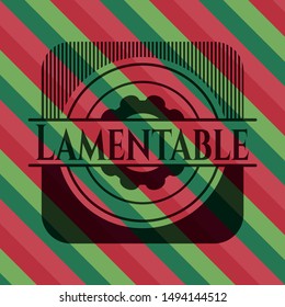 Lamentable christmas emblem background. Vector Illustration. Detailed.
