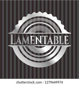 Lamentable silver badge or emblem