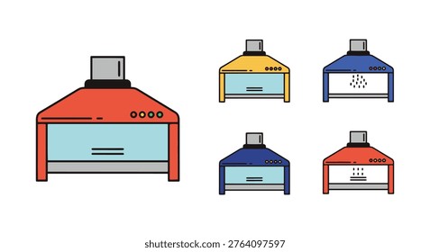 Laminar Flow Hood Line art clean abstract vector