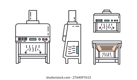 Laminar Flow Hood Line art abstract simple minimal illustration