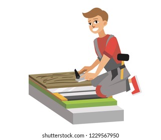 Laminate in cut poster with details names