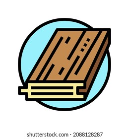 laminate floor color icon vector. laminate floor sign. isolated symbol illustration