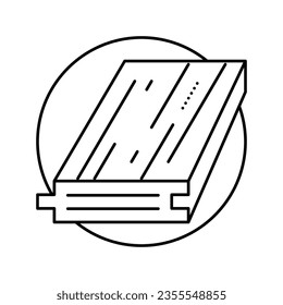 laminate floor line icon vector. laminate floor sign. isolated contour symbol black illustration