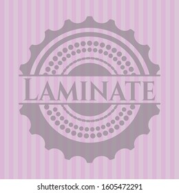 Laminate pink emblem. Vector Illustration. Detailed.