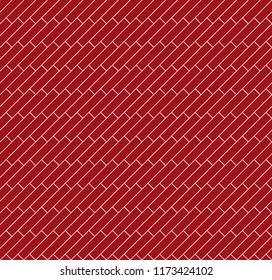 Laminate seamless texture background. Seamless pattern with modern rectangular herringbone white tiles. Vector and illustration