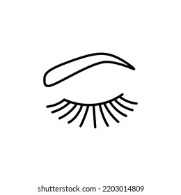 lamination of eyelashes eyebrow icon Human eye close vector isolated