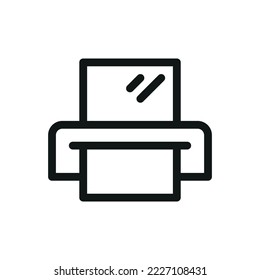 Laminator isolated icon, paper laminating machine outline vector icon with editable stroke