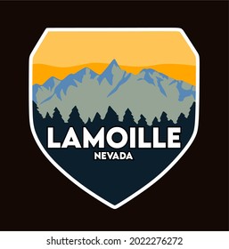 Lamoille on a blue mountain background