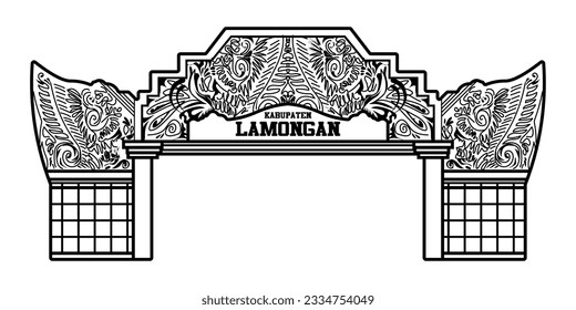 Lamongan Gate, Vektorgrafik, Qualität, vektor gapura lamongan