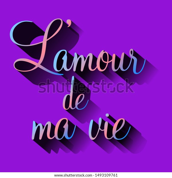 Lamour De Ma Viefrench Means Love Stock Vector Royalty Free