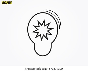 lamp, an alarm icon, vector illustration eps10
