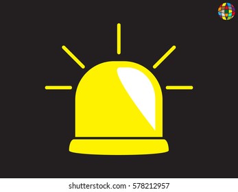 lamp, an alarm icon, vector illustration eps10