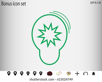 lamp, an alarm icon, vector illustration eps10