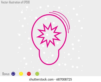 lamp, an alarm icon, vector illustration eps10