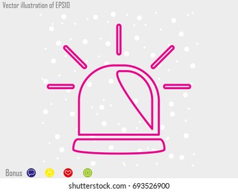 lamp, an alarm icon, vector illustration eps10