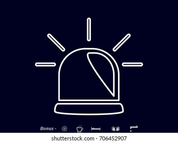 lamp, an alarm icon, vector illustration eps10