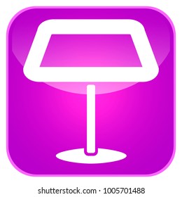 Lamp app icon for smartphones, Vector illustration