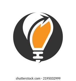 Lamp and arrows logo template icon design