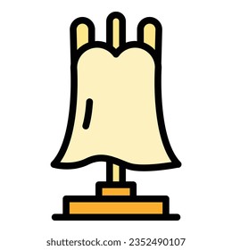 Lamp artwork icon outline vector. Art gallery. Walk enjoy color flat
