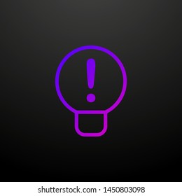 lamp attention nolan icon. Elements of startups set. Simple icon for websites, web design, mobile app, info graphics