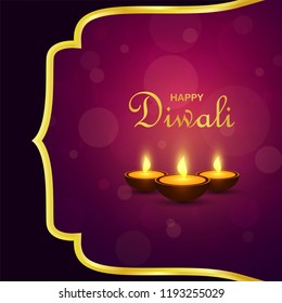 Lamp background For Diwali Celebration