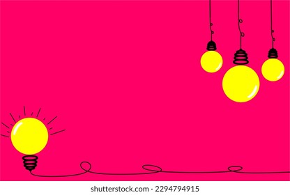 ilustración de fondo de lámpara con espacio de copia, ilustraciones de luz de fondo rosa